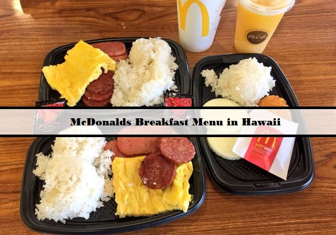 McDonalds Breakfast Menu in Hawaii